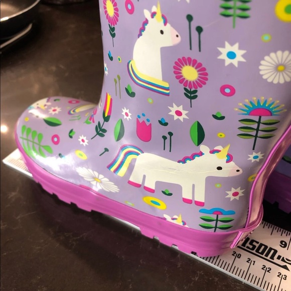 Kid Made Modern Butterfly Garden yellow rain boots - Picture 7 of 8